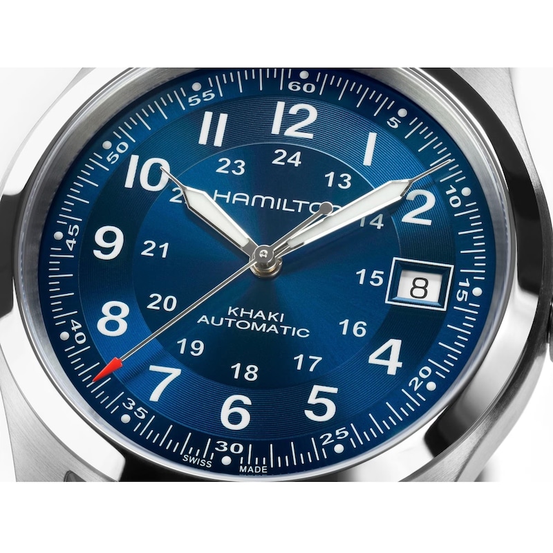 Main Image 4 of Hamilton Khaki Field Automatic 38mm Blue Dial & Stainless Steel Watch