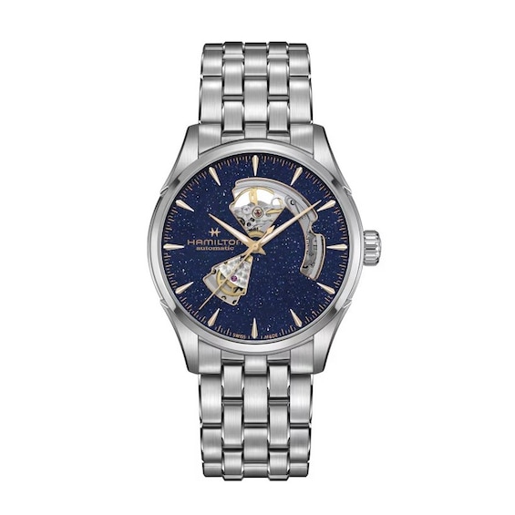 Men's Hamilton Jazzmaster Open Heart Automatic 42Mm Blue Dial & Stainless Steel Watch