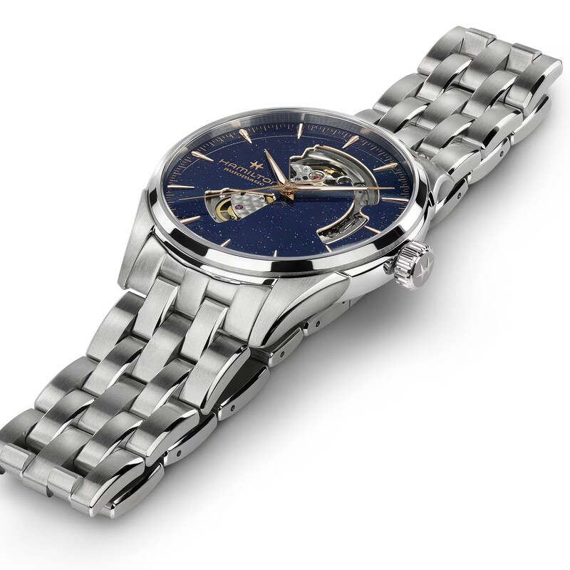 Main Image 3 of Hamilton Jazzmaster Open Heart Automatic 42mm Blue Dial & Stainless Steel Watch
