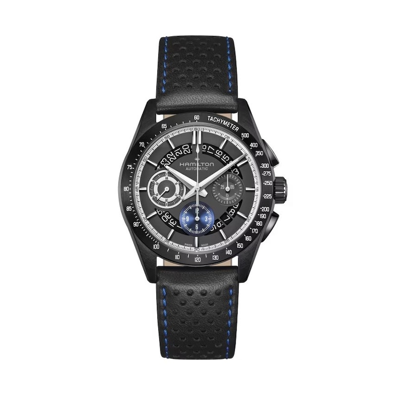 Main Image 1 of Hamilton Jazzmaster Performer Automatic Chrono 42mm Black Leather Strap Watch