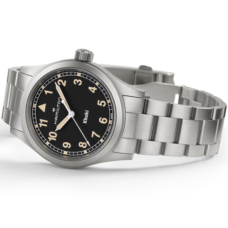 Main Image 3 of Hamilton Khaki Field Quartz 38mm Black Dial & Stainless Steel Watch