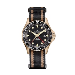 Hamilton Khaki 43mm Navy Scuba Automatic GMT Bronze & Black Textile Watch