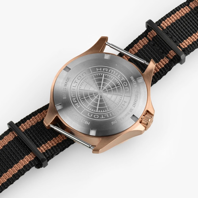 Main Image 2 of Hamilton Khaki 43mm Navy Scuba Automatic GMT Bronze & Black Textile Watch