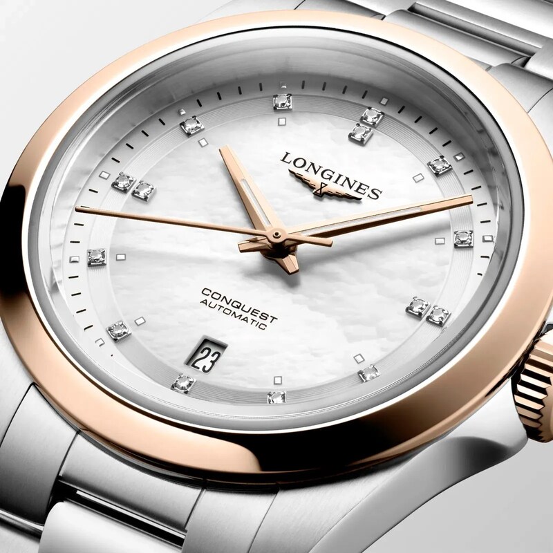 Main Image 2 of Longines Conquest 30mm Diamond Mother Of Pearl & Stainless Steel Watch