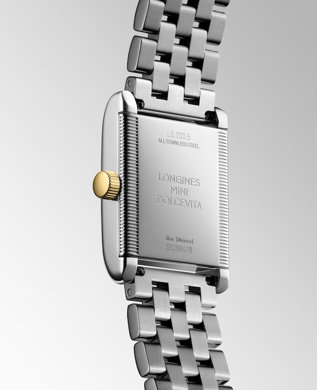 Main Image 2 of Longines Mini DolceVita Ladies' 18ct Yellow Gold & Stainless Steel Watch