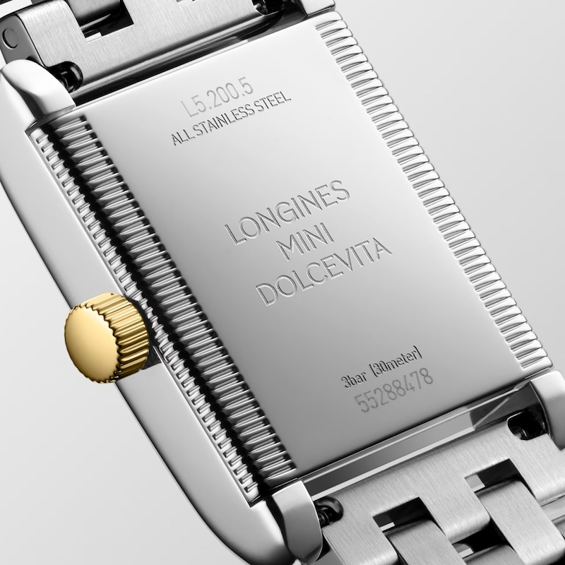 Main Image 3 of Longines Mini DolceVita Ladies' 18ct Yellow Gold & Stainless Steel Watch