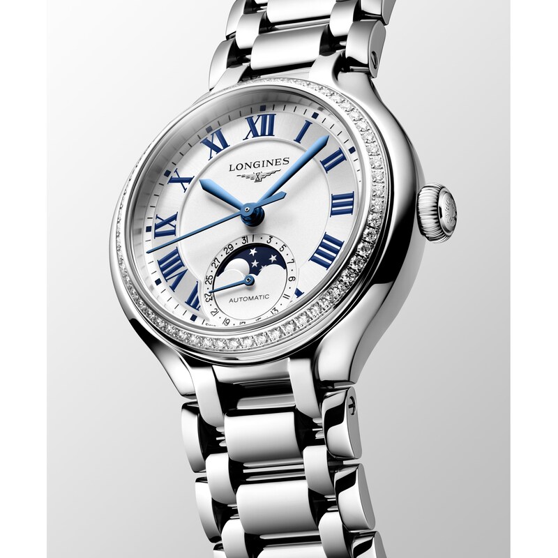 Main Image 3 of Longines PrimaLuna Moonphase 34mm Stainless Steel Bracelet Watch
