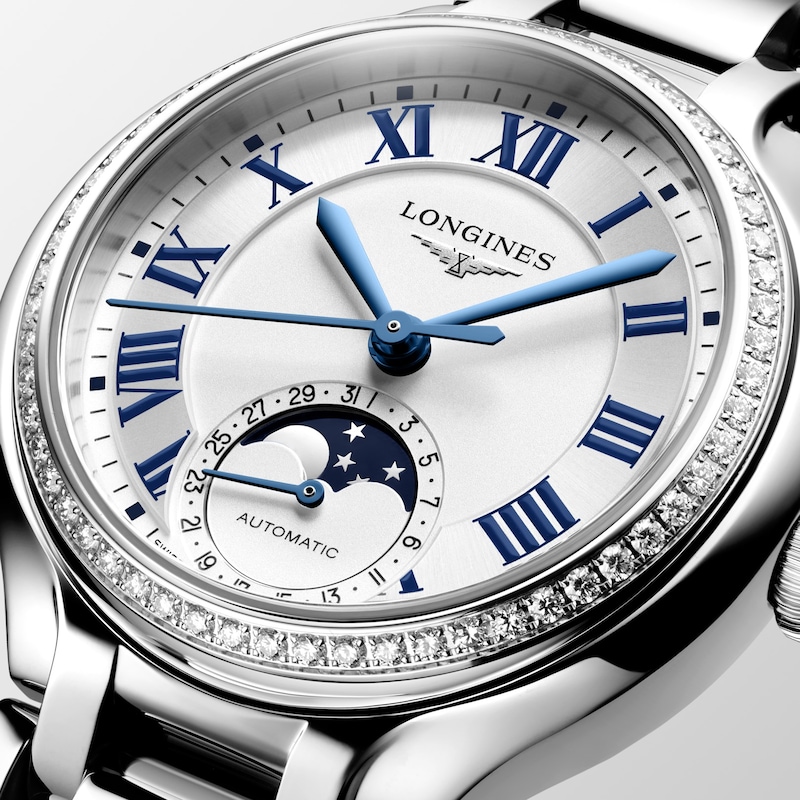 Main Image 4 of Longines PrimaLuna Moonphase 34mm Stainless Steel Bracelet Watch