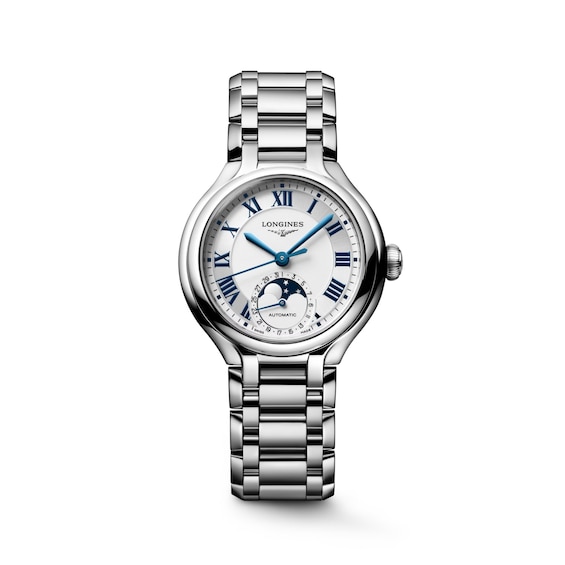 Women's Longines Primaluna Moonphase Stainless Steel Bracelet Watch