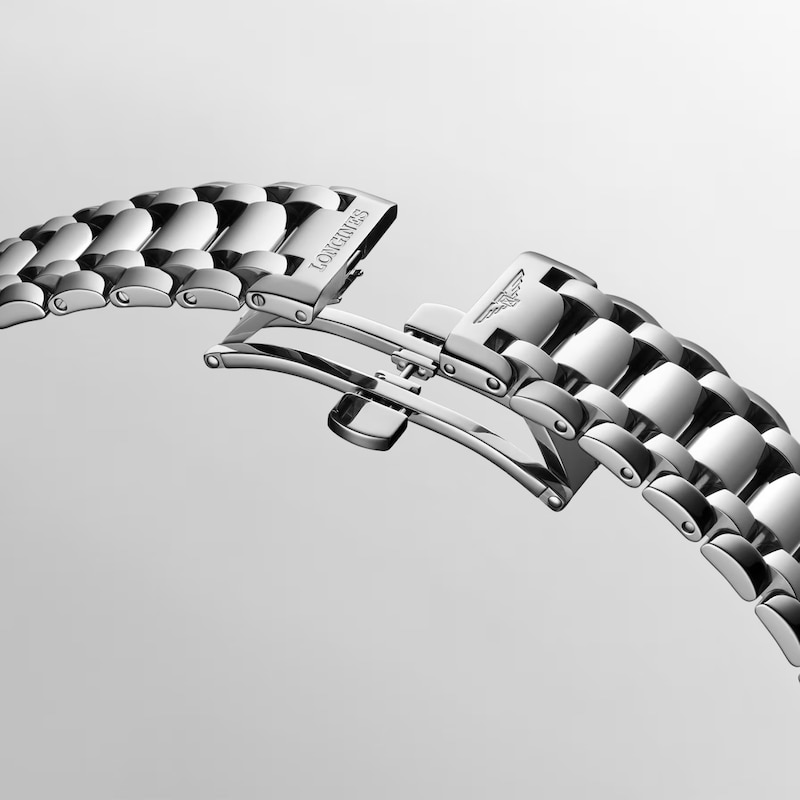 Main Image 5 of Longines Primaluna Moonphase Diamond Stainless Steel Bracelet Watch