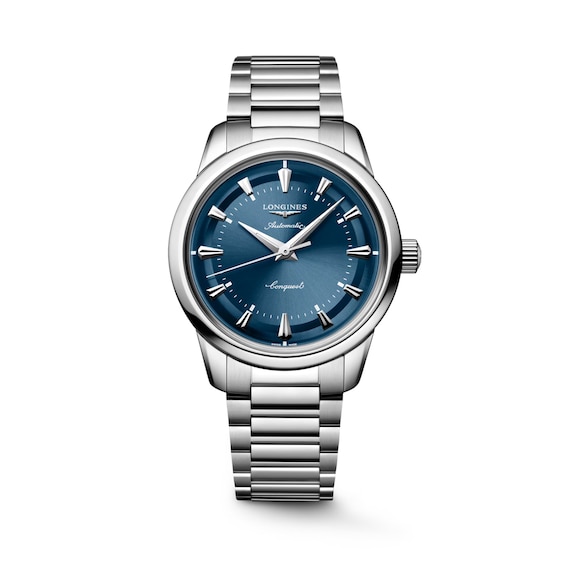 Men's Longines Conquest Heritage 38Mm Blue Dial & Stainless Steel Bracelet Watch