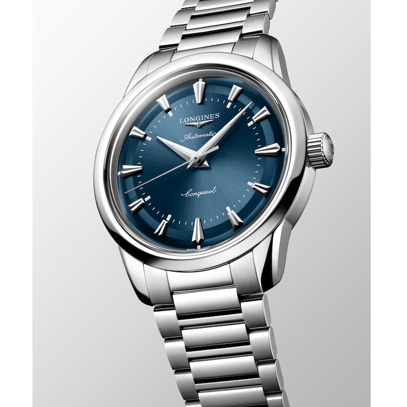 Main Image 3 of Longines Conquest Heritage 38mm Blue Dial & Stainless Steel Bracelet Watch