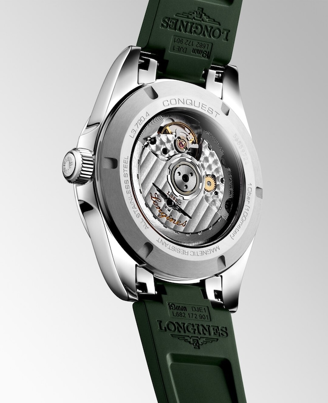 Main Image 2 of Longines Conquest 38mm Green Rubber Strap Watch