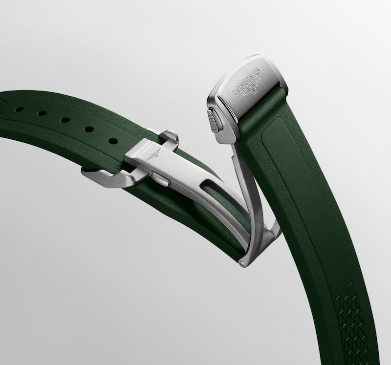 Main Image 6 of Longines Conquest 38mm Green Rubber Strap Watch