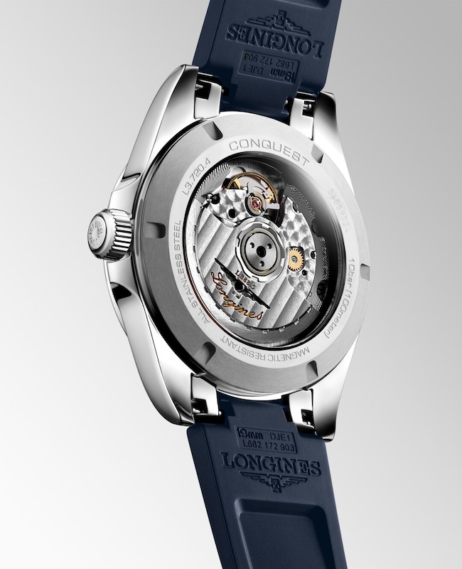 Main Image 2 of Longines Conquest 38mm Blue Rubber Strap Watch