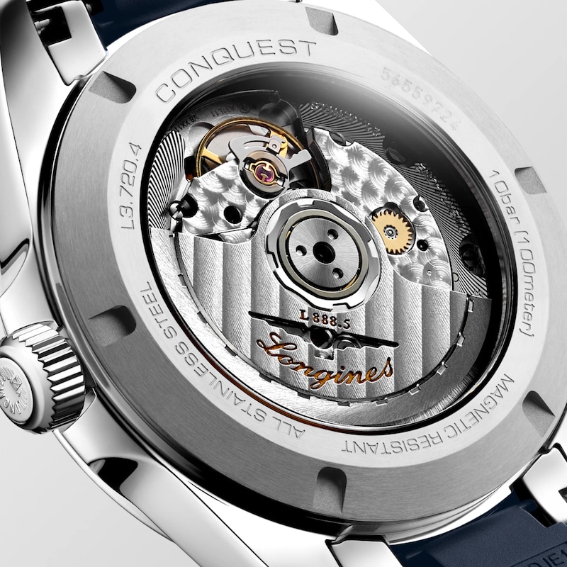 Main Image 3 of Longines Conquest 38mm Blue Rubber Strap Watch
