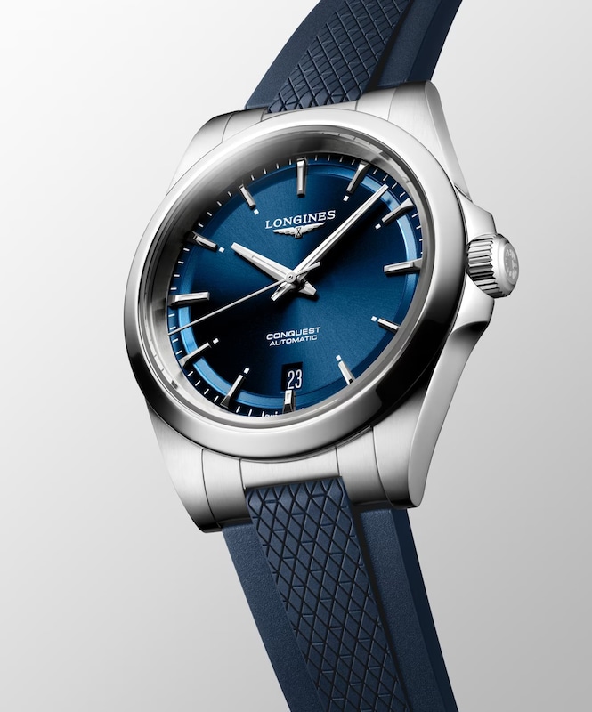Main Image 4 of Longines Conquest 38mm Blue Rubber Strap Watch