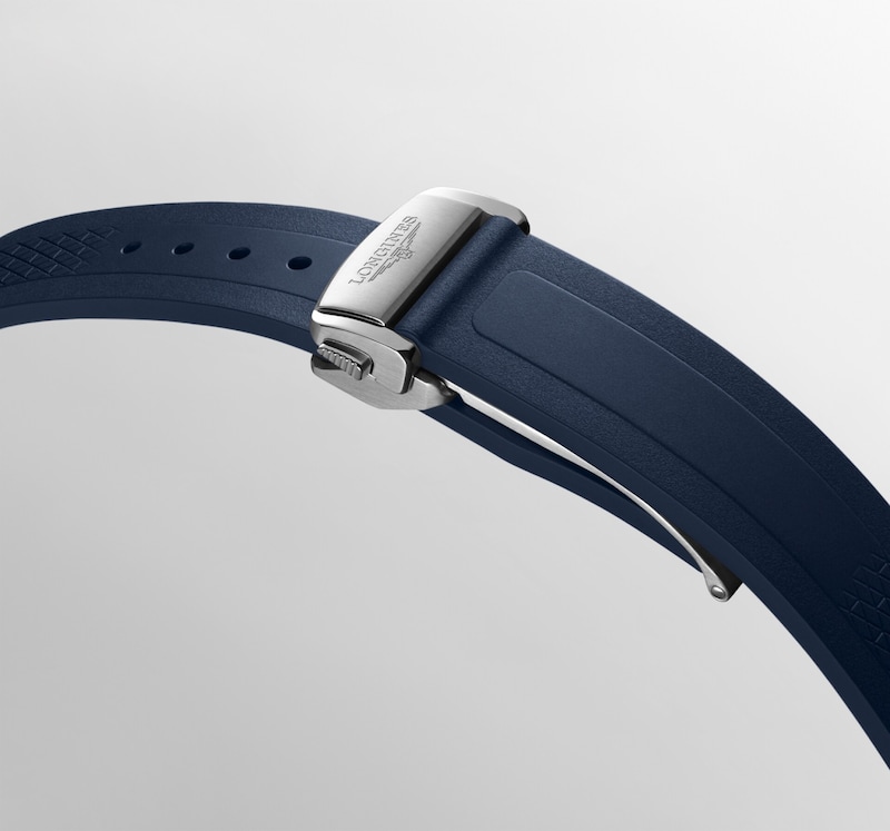 Main Image 5 of Longines Conquest 38mm Blue Rubber Strap Watch