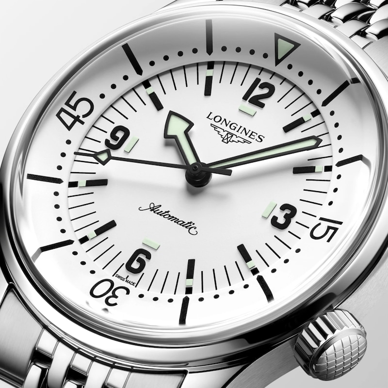Main Image 3 of Longines Legend Diver White Dial 39mm Stainless Steel Watch