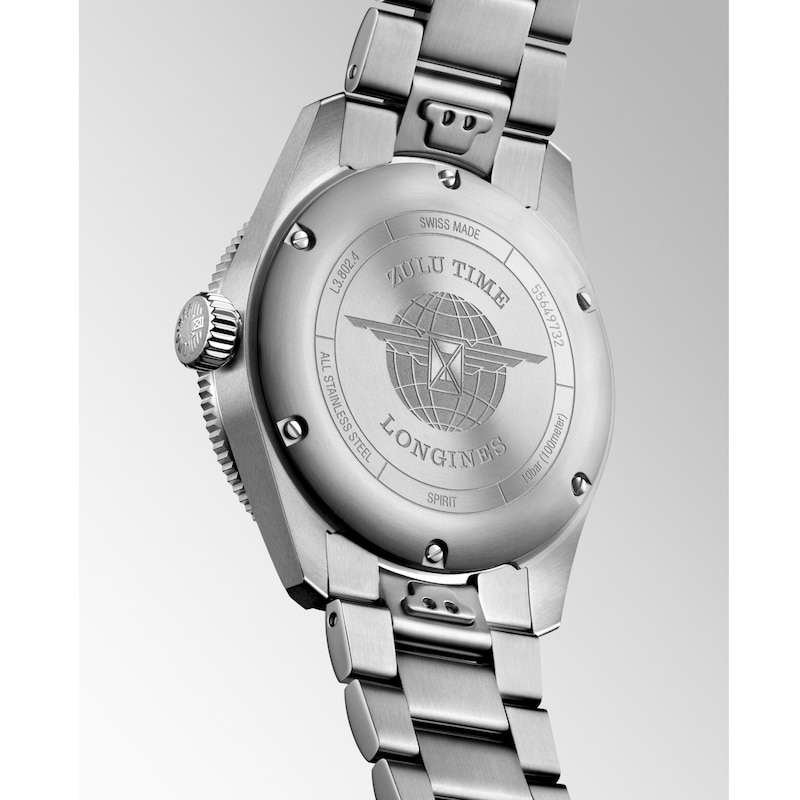 Main Image 2 of Longines Spirit Zulu Time Stainless Steel Watch