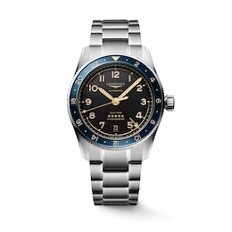 Longines Spirit Zulu Time Blue Ceramic & Stainless Steel Watch