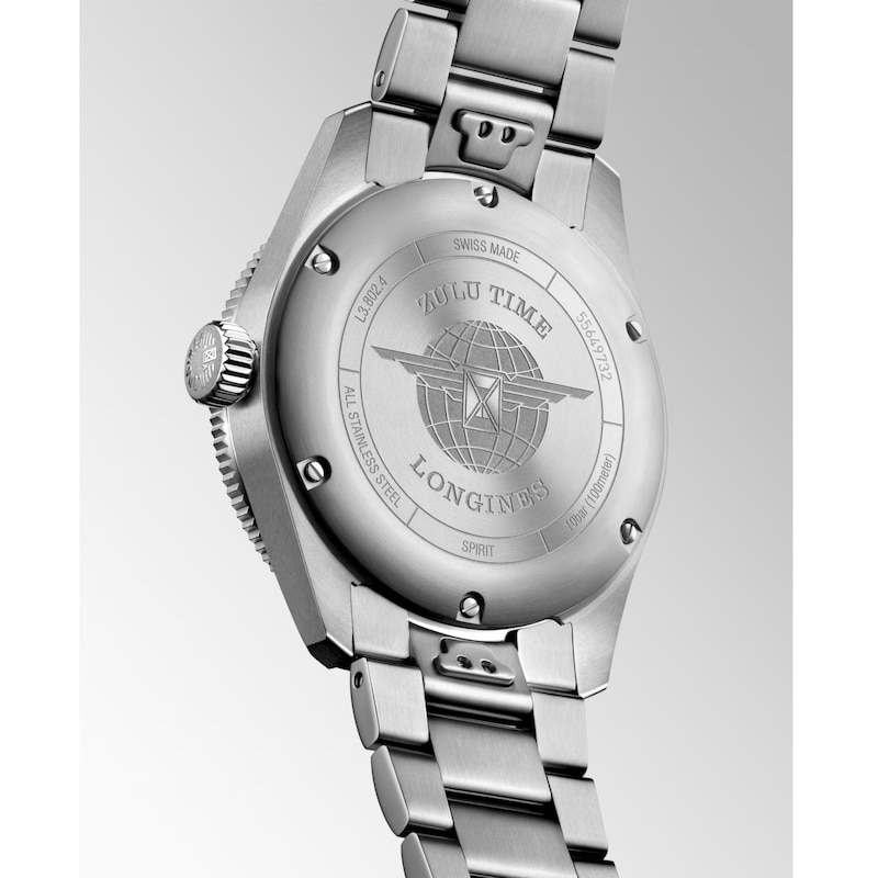 Main Image 2 of Longines Spirit Zulu Time Blue Ceramic & Stainless Steel Watch