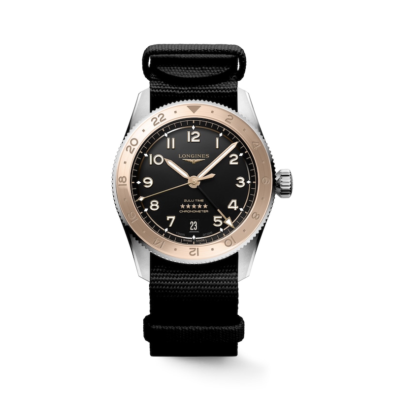 Main Image 2 of Longines Spirit Zulu Time 18ct Rose Gold & Stainless Steel Watch