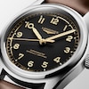 Thumbnail Image 4 of Longines Spirit Pilot Men's 39mm Black Dial Brown Leather Strap Watch