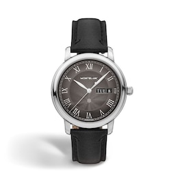 Montblanc Star Legacy Automatic Day & Date 39mm Black Leather Strap Watch