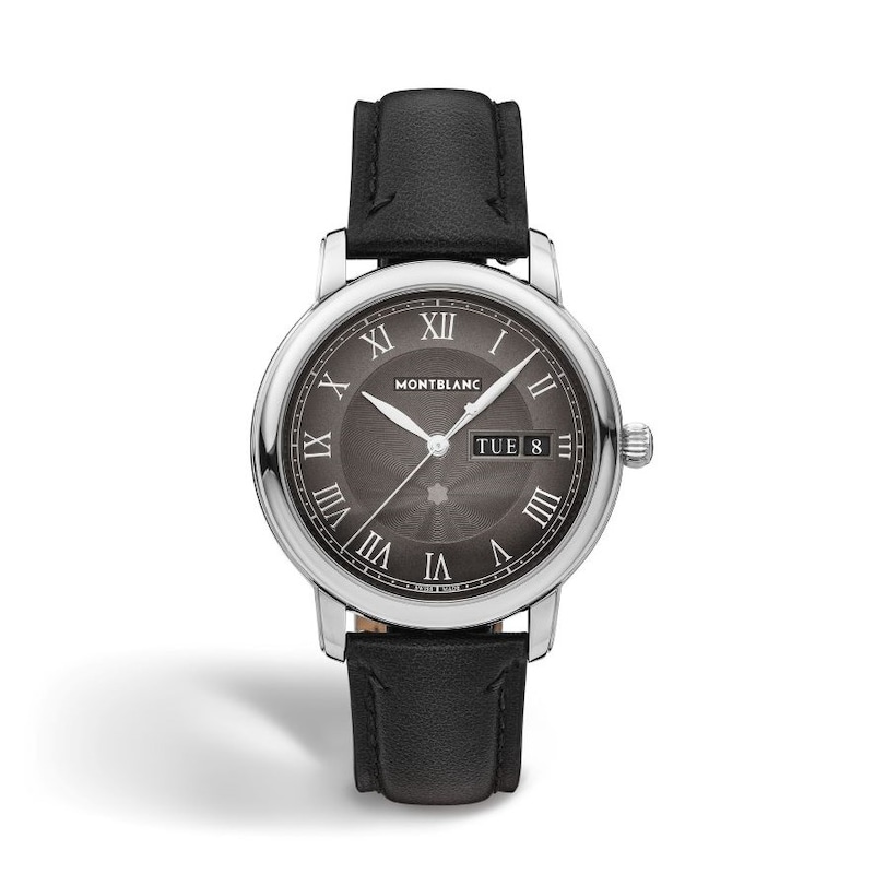 Main Image 1 of Montblanc Star Legacy Automatic Day & Date 39mm Black Leather Strap Watch