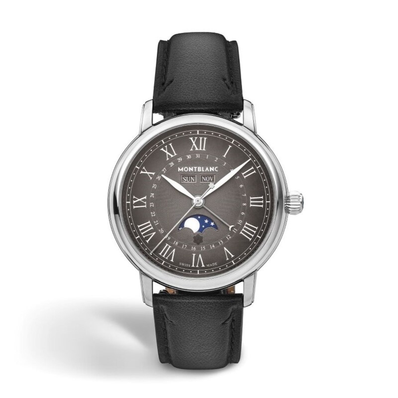 Main Image 1 of Montblanc Star Legacy Full Calendar 42mm Black Leather Strap Watch