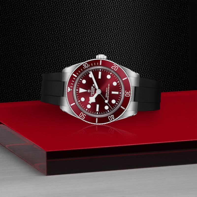 Main Image 3 of TUDOR Black Bay 58 Burgundy Dial Black Silicone Strap Watch