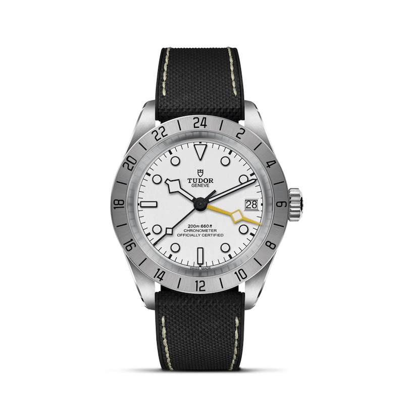 Main Image 1 of TUDOR Black Bay Pro Opaline Dial Hybrid Rubber & Leather Strap Watch