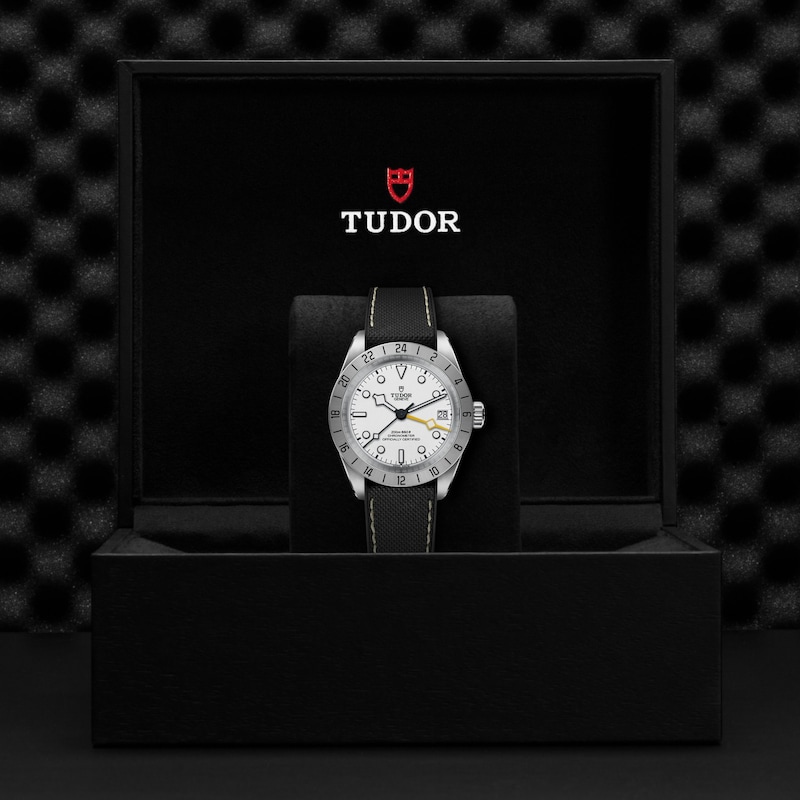 Main Image 4 of TUDOR Black Bay Pro Opaline Dial Hybrid Rubber & Leather Strap Watch