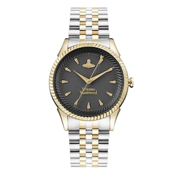 Vivienne Westwood Seymour 37mm Black Dial & Two Tone Bracelet Watch