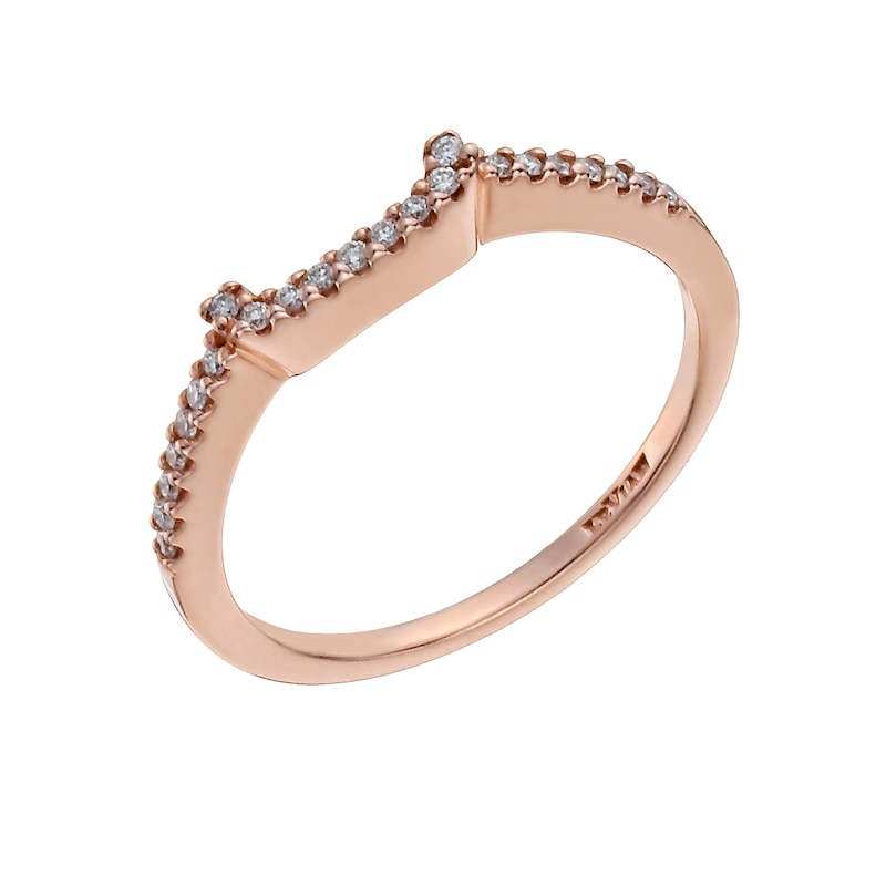 Main Image 1 of Le Vian 14ct Rose Gold Diamond Bridal Band