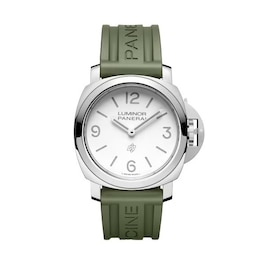 Panerai Luminor Base Logo 44mm Men's Green Rubber Strap Watch