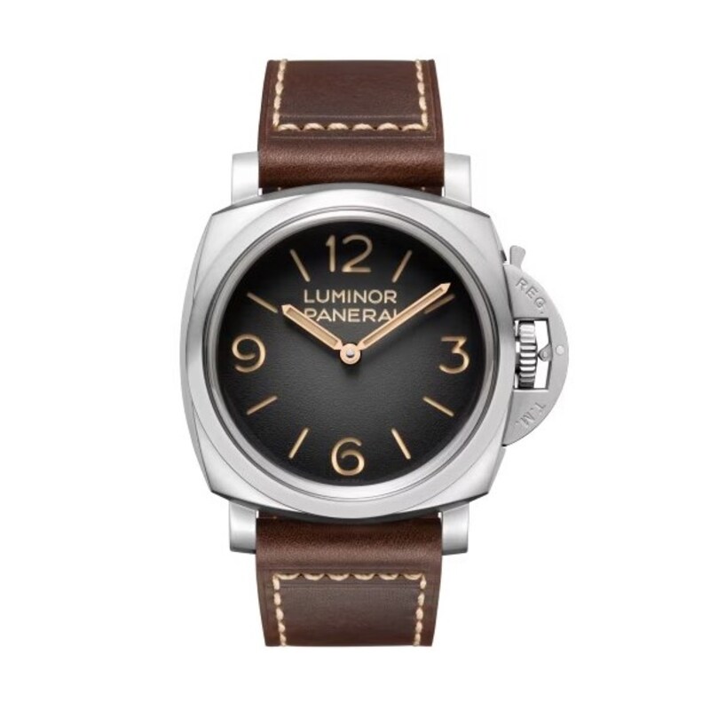 Main Image 1 of Panerai Luminor Tre Giorni 47mm Men's Dark Brown Leather Strap Watch