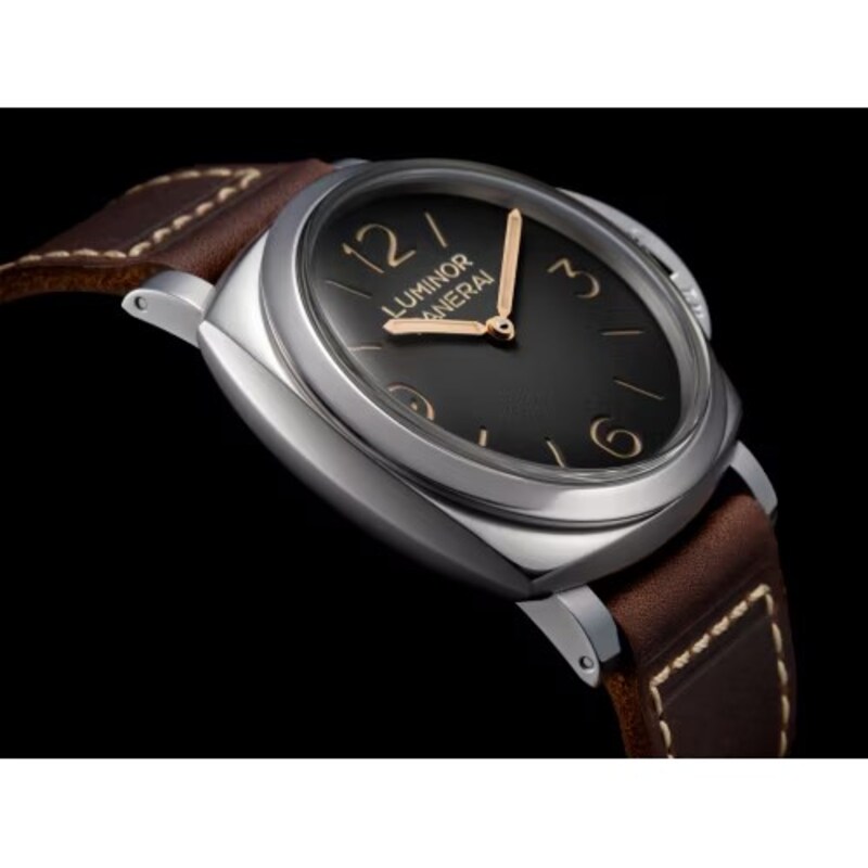 Main Image 4 of Panerai Luminor Tre Giorni 47mm Men's Dark Brown Leather Strap Watch