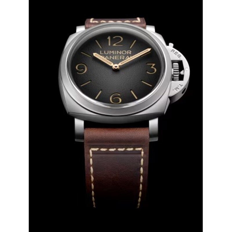 Main Image 5 of Panerai Luminor Tre Giorni 47mm Men's Dark Brown Leather Strap Watch