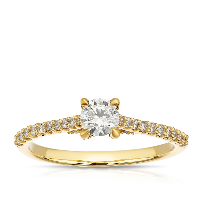 Main Image 1 of Engagement Ring 18ct Yellow Gold 0.50ct Solitaire Diamond Ring