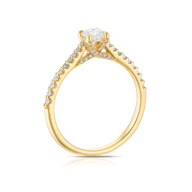 Main Image 3 of Engagement Ring 18ct Yellow Gold 0.50ct Solitaire Diamond Ring