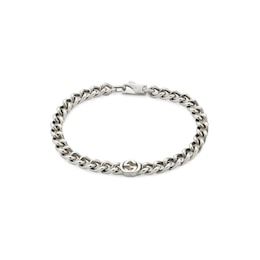 Gucci Interlocking Sterling Silver Chain Bracelet