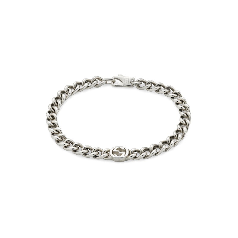 Main Image 1 of Gucci Interlocking Sterling Silver Chain Bracelet