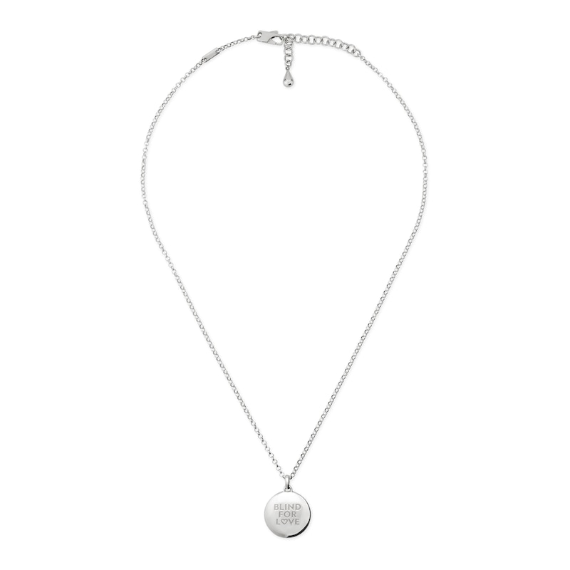 Main Image 2 of Gucci Blind For Love Sterling Silver Round Shaped Pendant Necklace