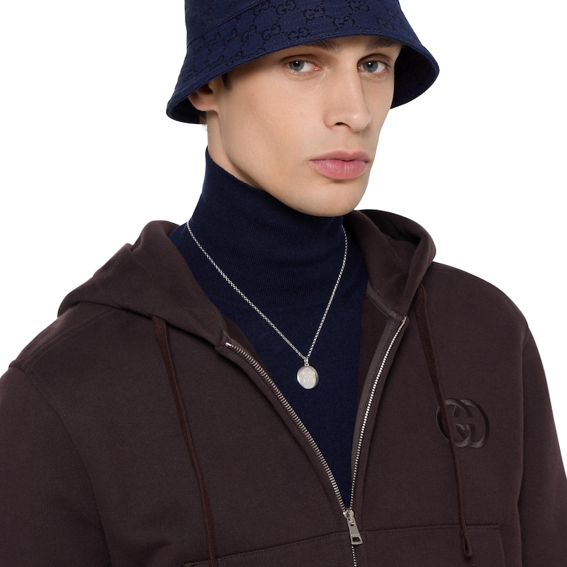 Main Image 3 of Gucci Blind For Love Sterling Silver Round Shaped Pendant Necklace