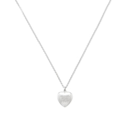 Gucci Blind For Love Sterling Silver Heart Shaped Pendant Necklace