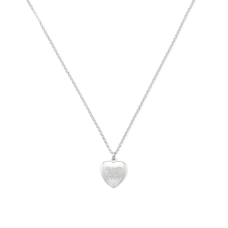 Main Image 1 of Gucci Blind For Love Sterling Silver Heart Shaped Pendant Necklace