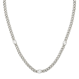 Gucci Interlocking Sterling Silver Chain Necklace
