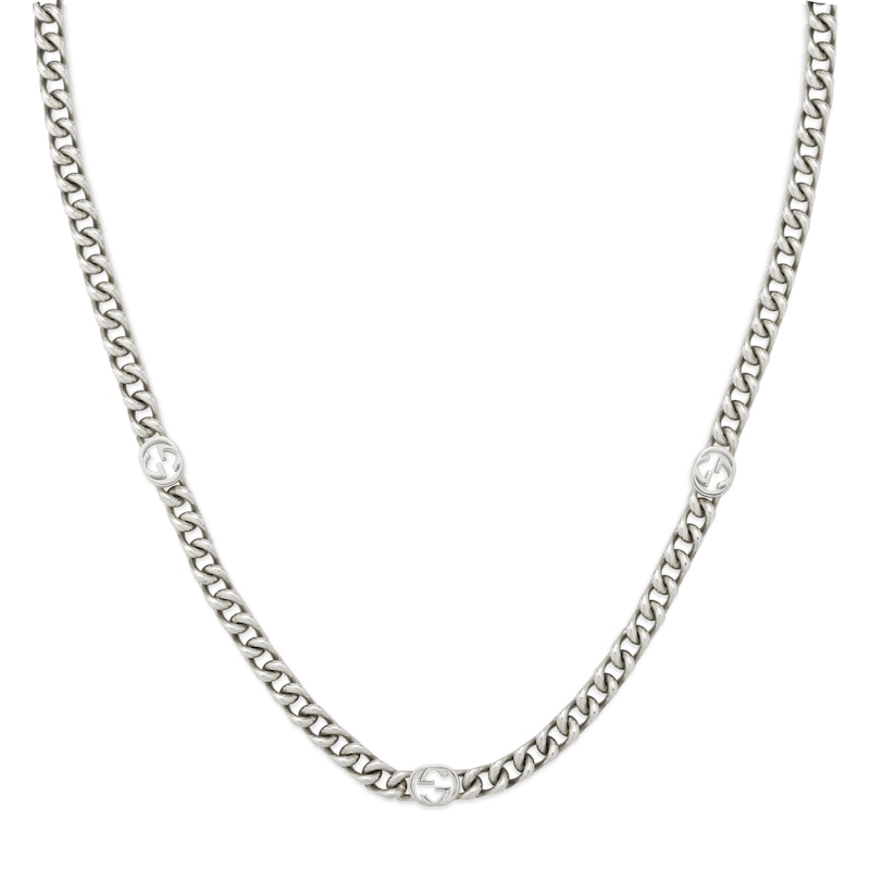 Main Image 1 of Gucci Interlocking Sterling Silver Chain Necklace